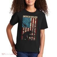 Welding Patriotic Distressed USA American Flag Gift Welder Kids T-Shirt thumb 2