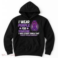 Wear Purple For Someone Domestic Violence Awareness Graphic Hoodie thumb 0