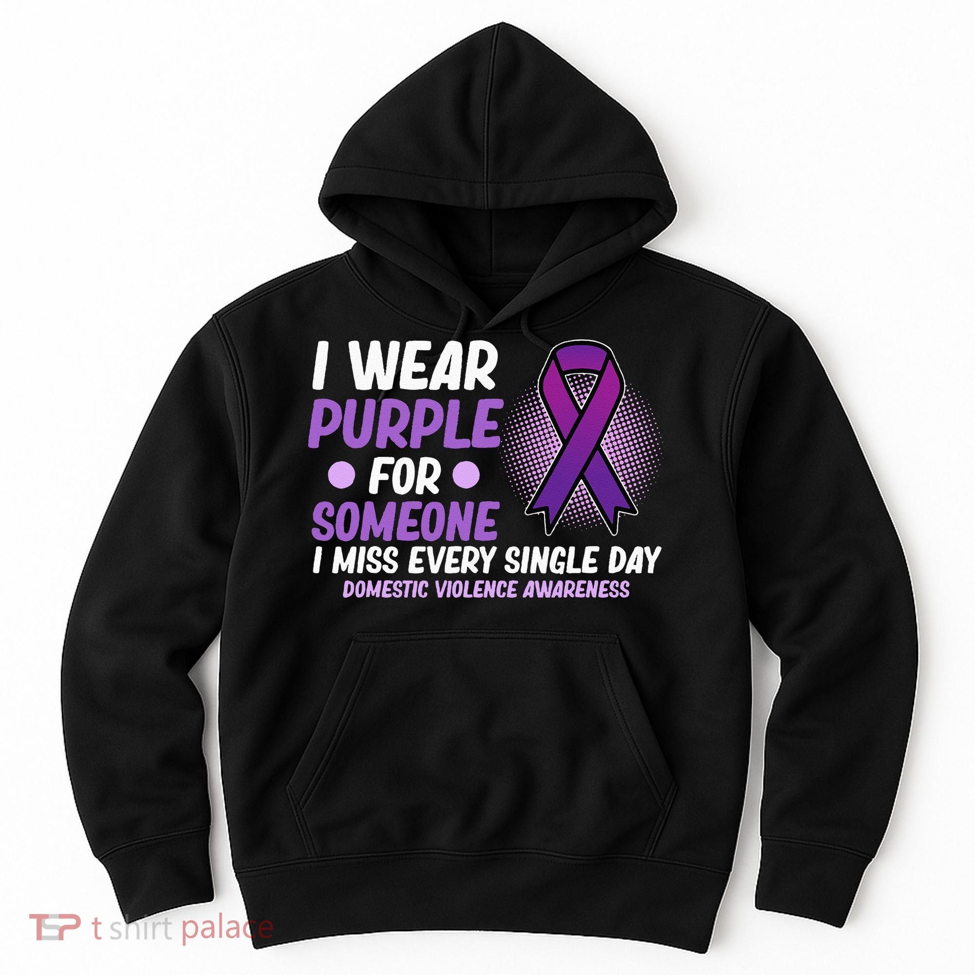 Wear Purple For Someone Domestic Violence Awareness Graphic Hoodie