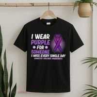 Wear Purple For Someone Domestic Violence Awareness Graphic T-Shirt thumb 2