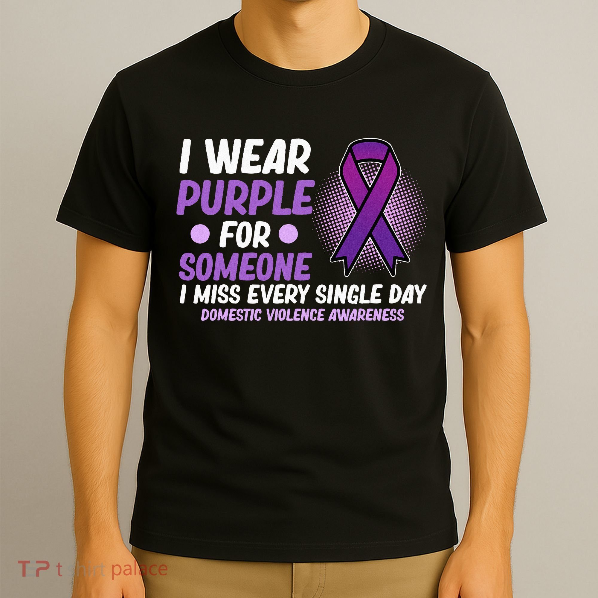Wear Purple For Someone Domestic Violence Awareness Graphic T-Shirt