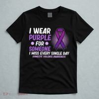 Wear Purple For Someone Domestic Violence Awareness Graphic T-Shirt thumb 5