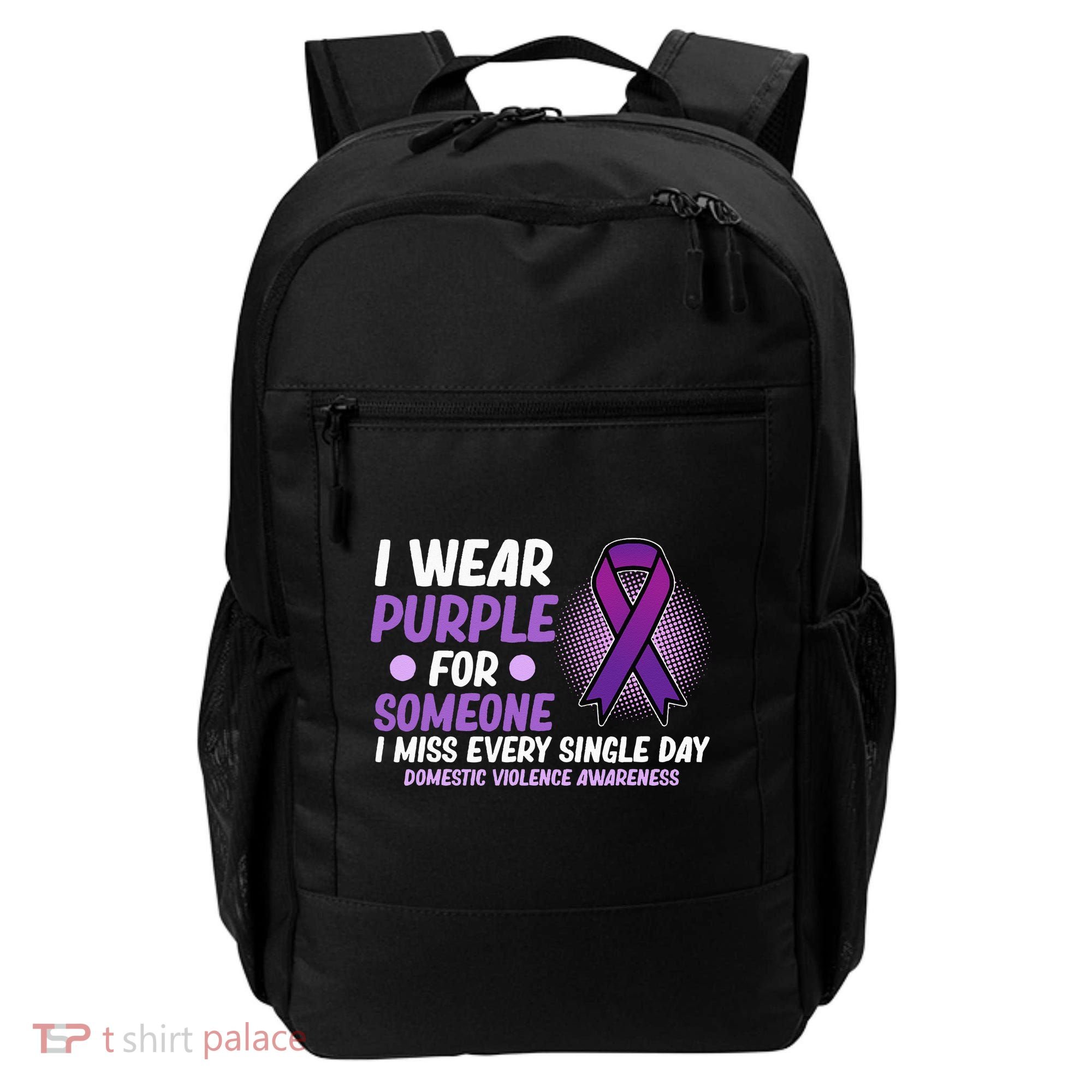 Wear Purple For Someone Domestic Violence Awareness Graphic Backpack