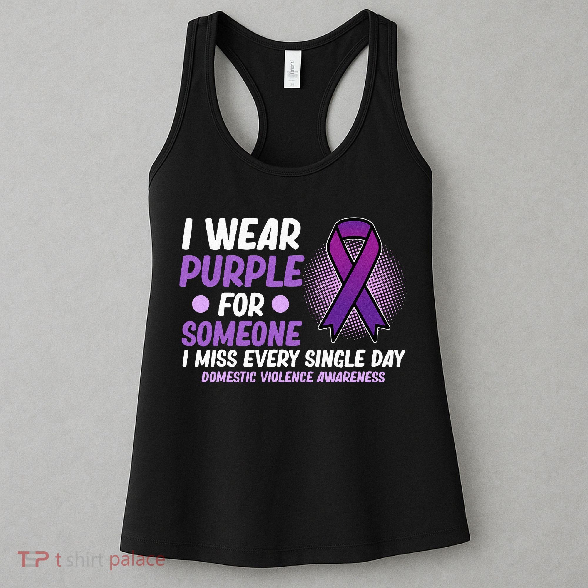 Wear Purple For Someone Domestic Violence Awareness Graphic Women's Tank Top