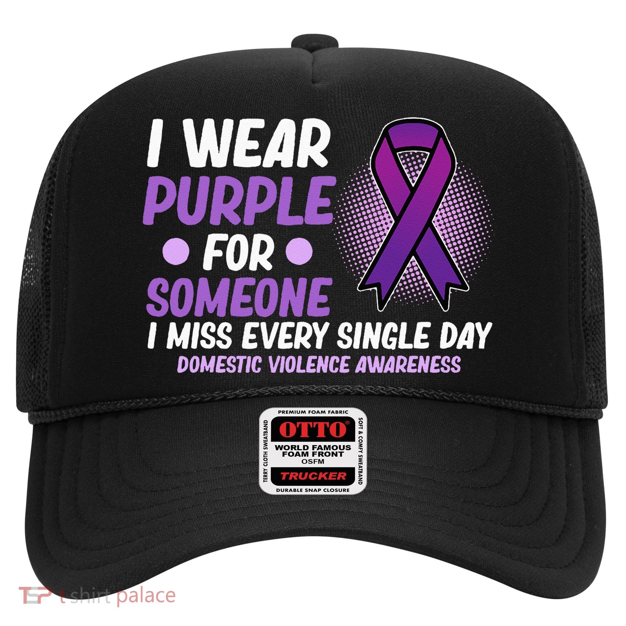 Wear Purple For Someone Domestic Violence Awareness Graphic Hat