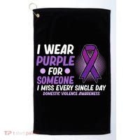 Wear Purple For Someone Domestic Violence Awareness Graphic Golf Towel thumb 0