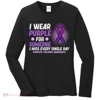 Wear Purple For Someone Domestic Violence Awareness Graphic Women's Long Sleeve Shirt thumb 0