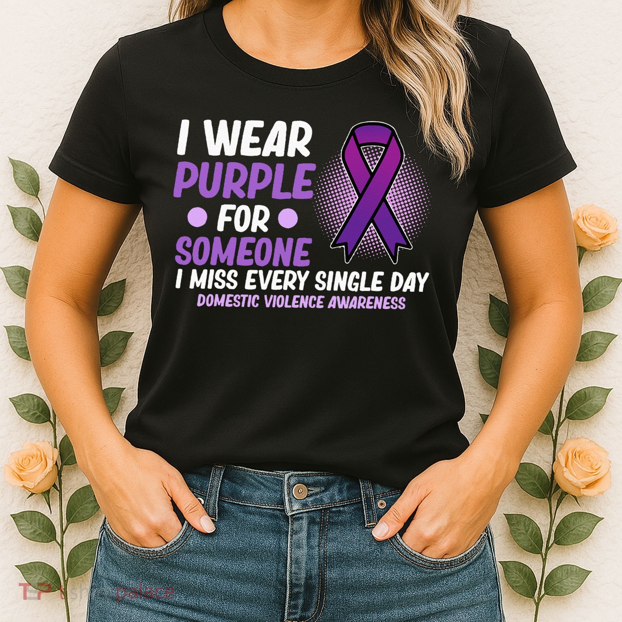 Wear Purple For Someone Domestic Violence Awareness Graphic Women's T-Shirt