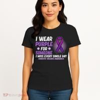 Wear Purple For Someone Domestic Violence Awareness Graphic Women's T-Shirt thumb 4
