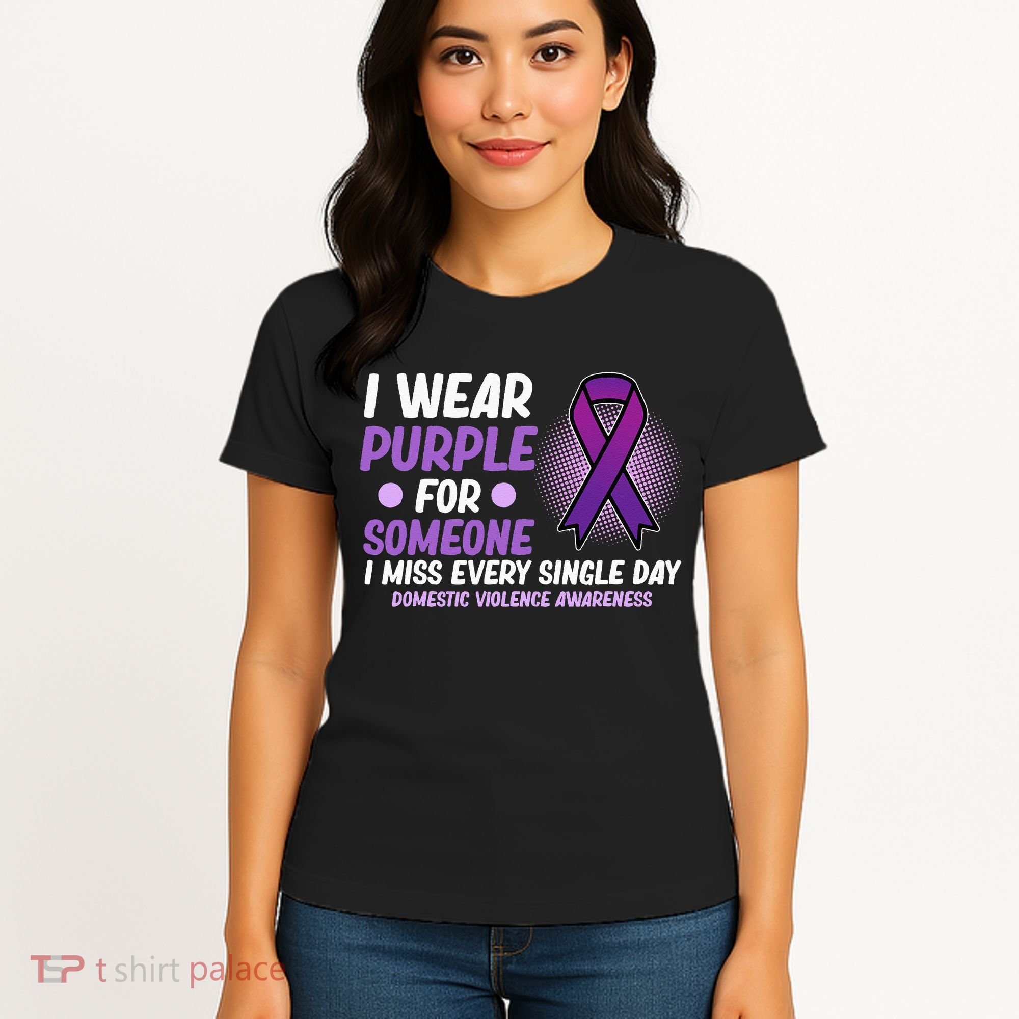 Wear Purple For Someone Domestic Violence Awareness Graphic Women's T-Shirt