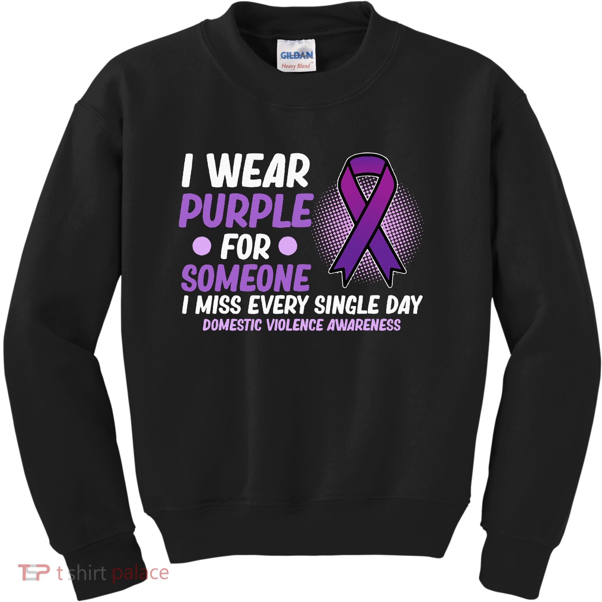Wear Purple For Someone Domestic Violence Awareness Graphic Kids Sweatshirt