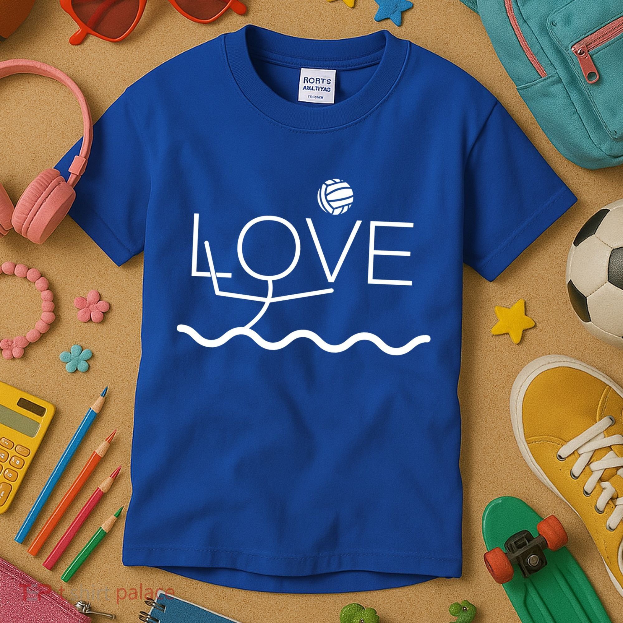 Water Polo Funny Gift Love Pool Sport Gift Kids T-Shirt