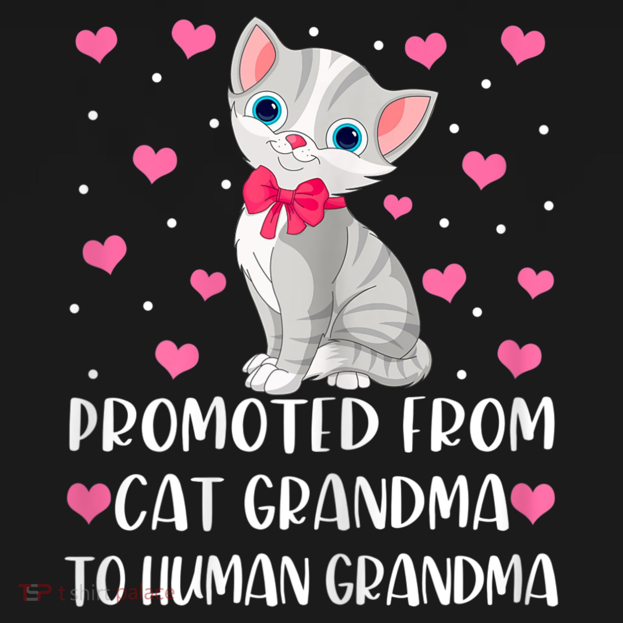 Womens Promoted From Cat Grandma To Human Grandma Funny Cat Mousepad