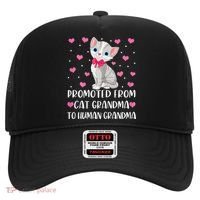 Womens Promoted From Cat Grandma To Human Grandma Funny Cat Hat thumb 0