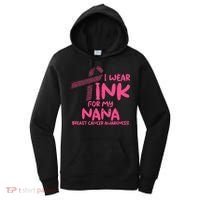 Wear Pink For My Nana Breast Cancer Awareness Grandma Women's Hoodie thumb 0