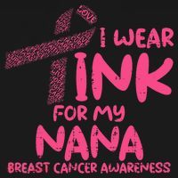 Wear Pink For My Nana Breast Cancer Awareness Grandma Mousepad thumb 1
