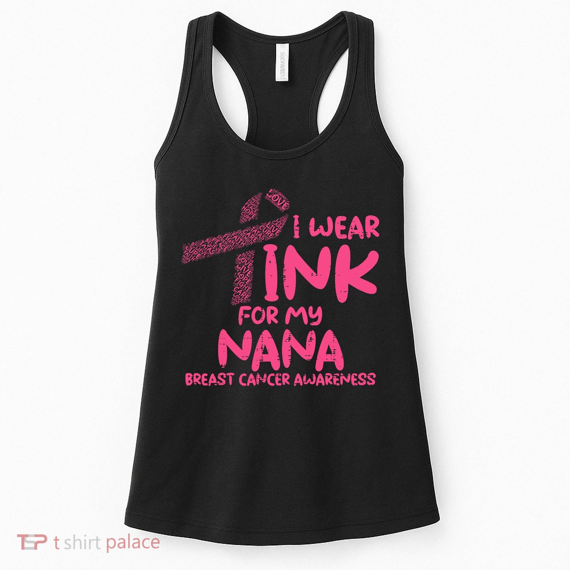 Wear Pink For My Nana Breast Cancer Awareness Grandma Women's Tank Top