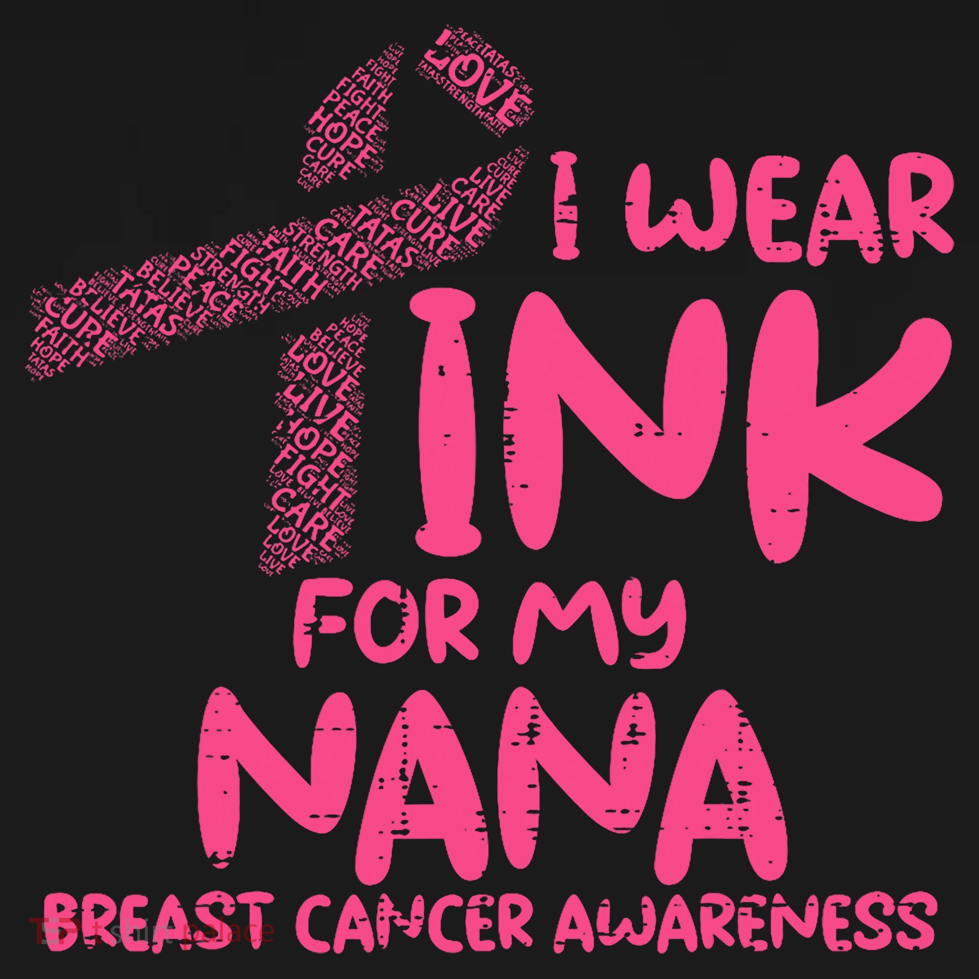 Wear Pink For My Nana Breast Cancer Awareness Grandma Women's Tank Top