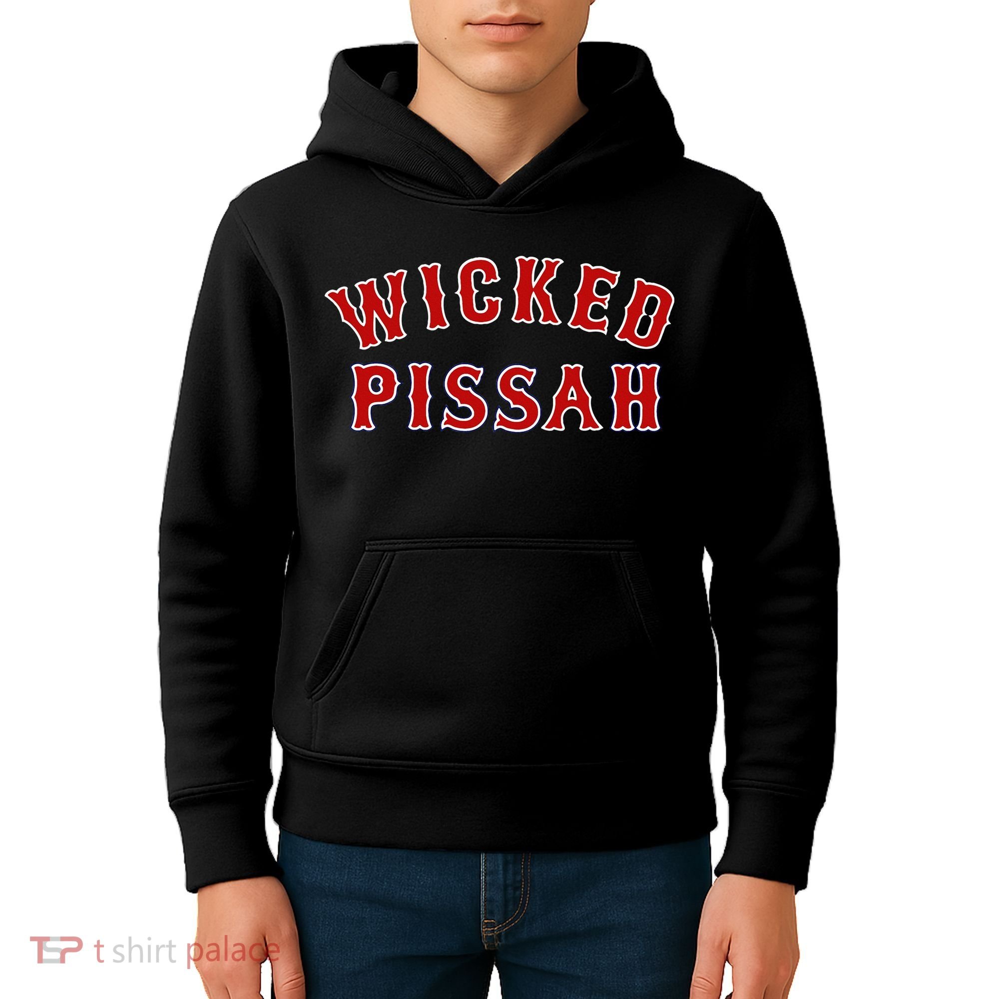 Wicked Pissah Funny Pisser Boston New England Southie Gift Kids Hoodie