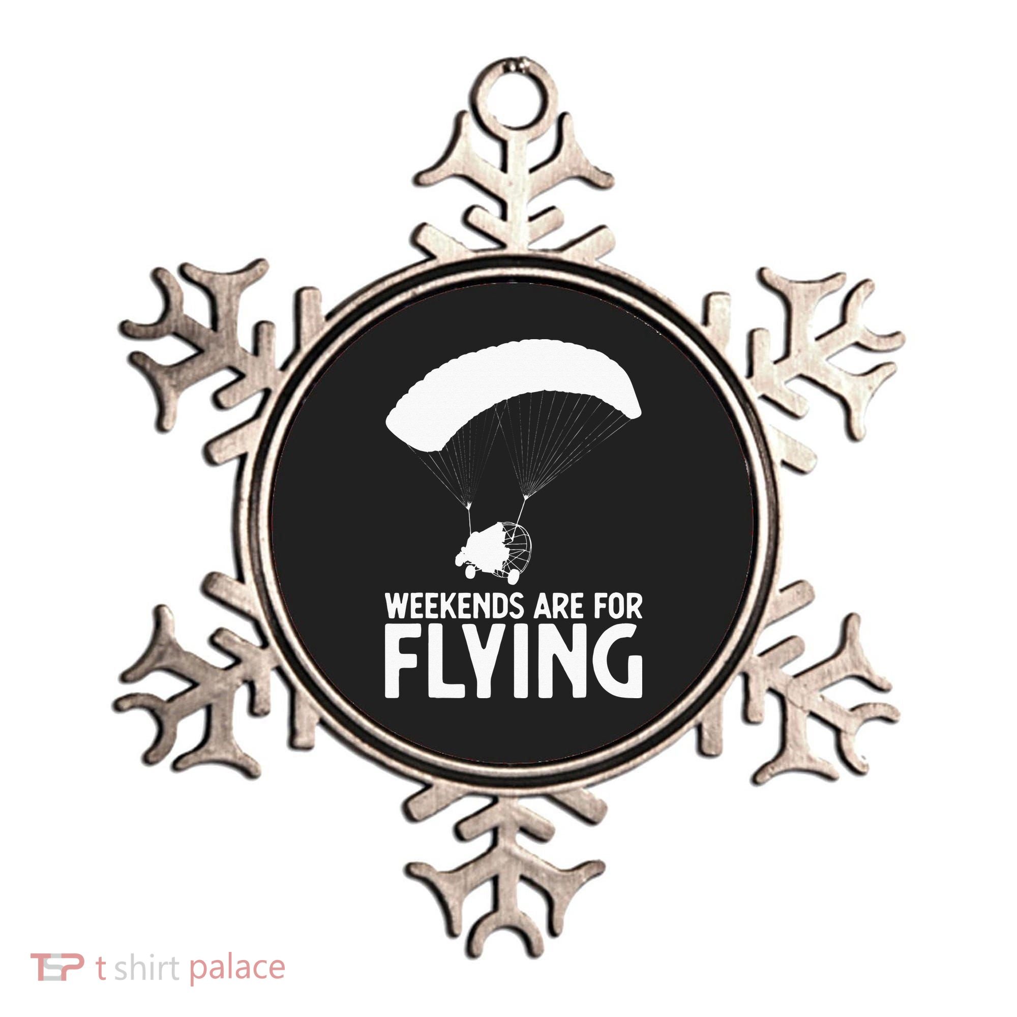 Weekends PPC Flying Powered Parachute Ornament