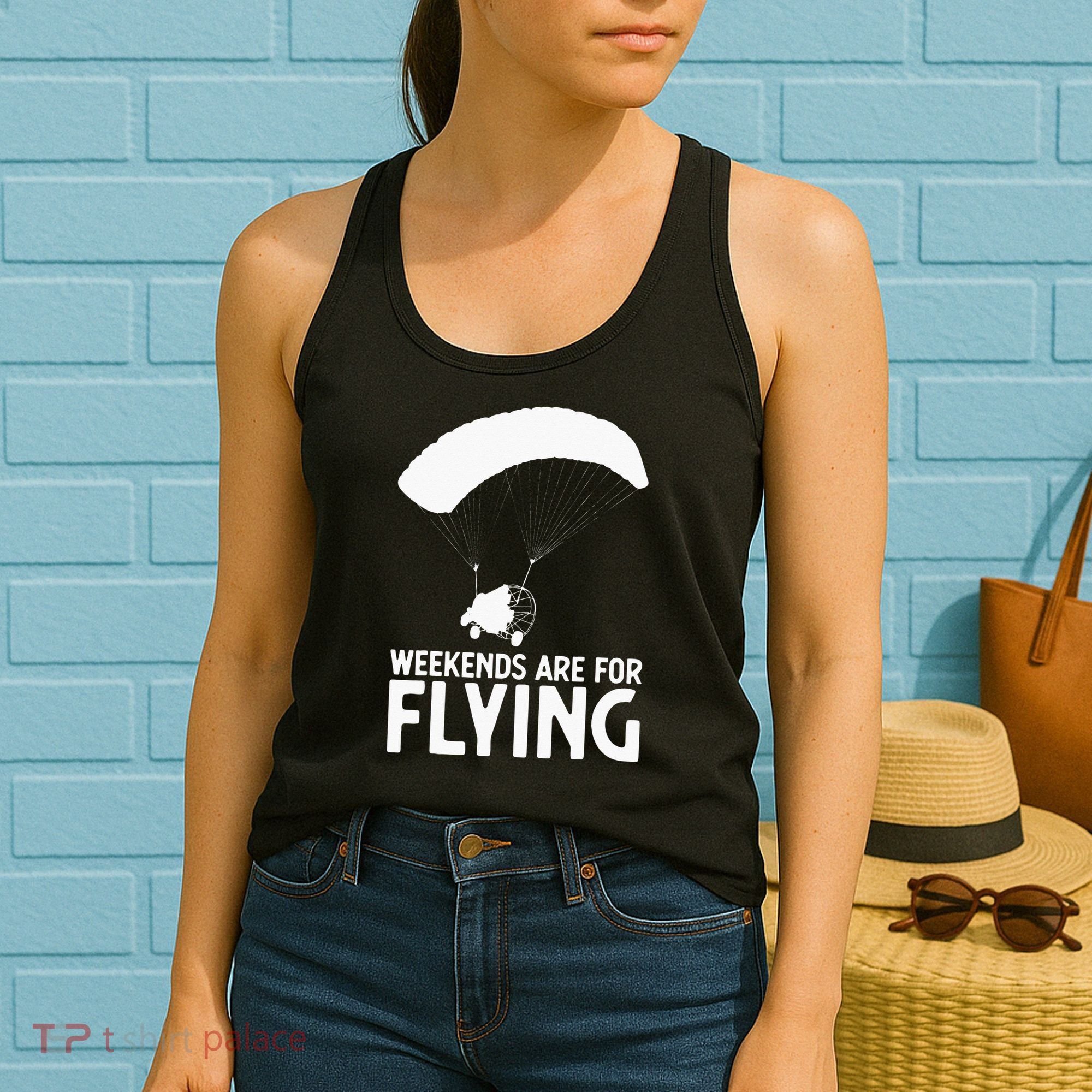 Weekends PPC Flying Powered Parachute Women's Tank Top