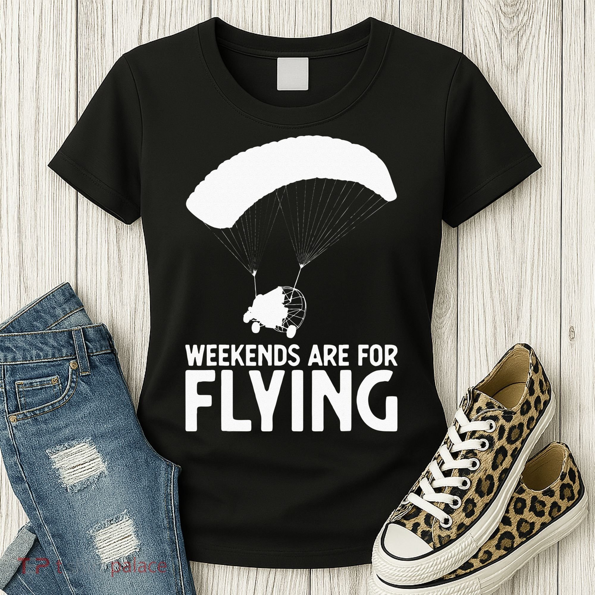 Weekends PPC Flying Powered Parachute Women's T-Shirt