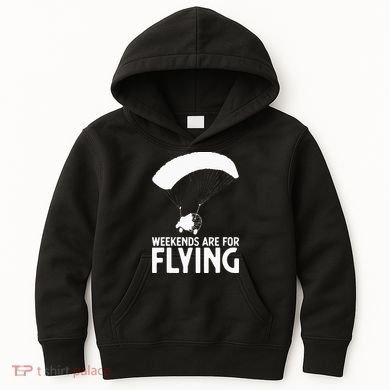 Weekends PPC Flying Powered Parachute Kids Hoodie