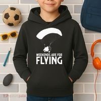 Weekends PPC Flying Powered Parachute Kids Hoodie thumb 2