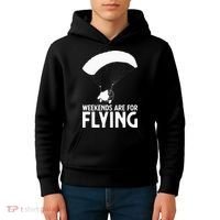 Weekends PPC Flying Powered Parachute Kids Hoodie thumb 4