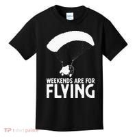 Weekends PPC Flying Powered Parachute Kids T-Shirt thumb 0