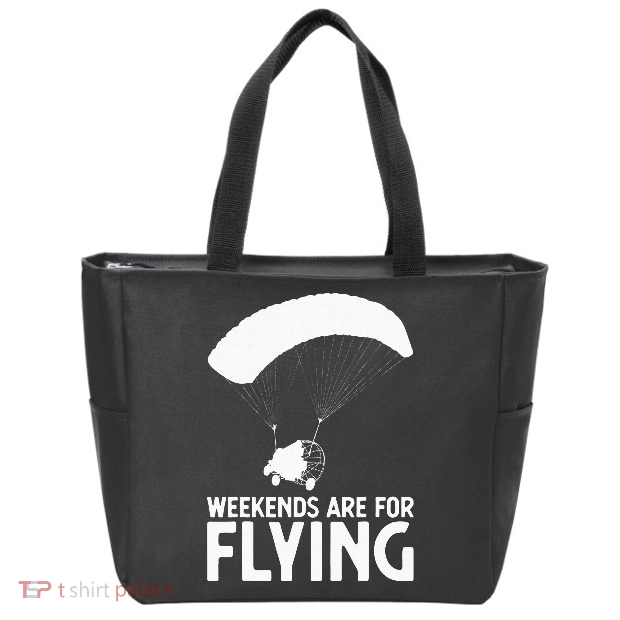 Weekends PPC Flying Powered Parachute Tote Bag