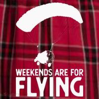 Weekends PPC Flying Powered Parachute Men's Flannel Plaid Pajama Pants thumb 2