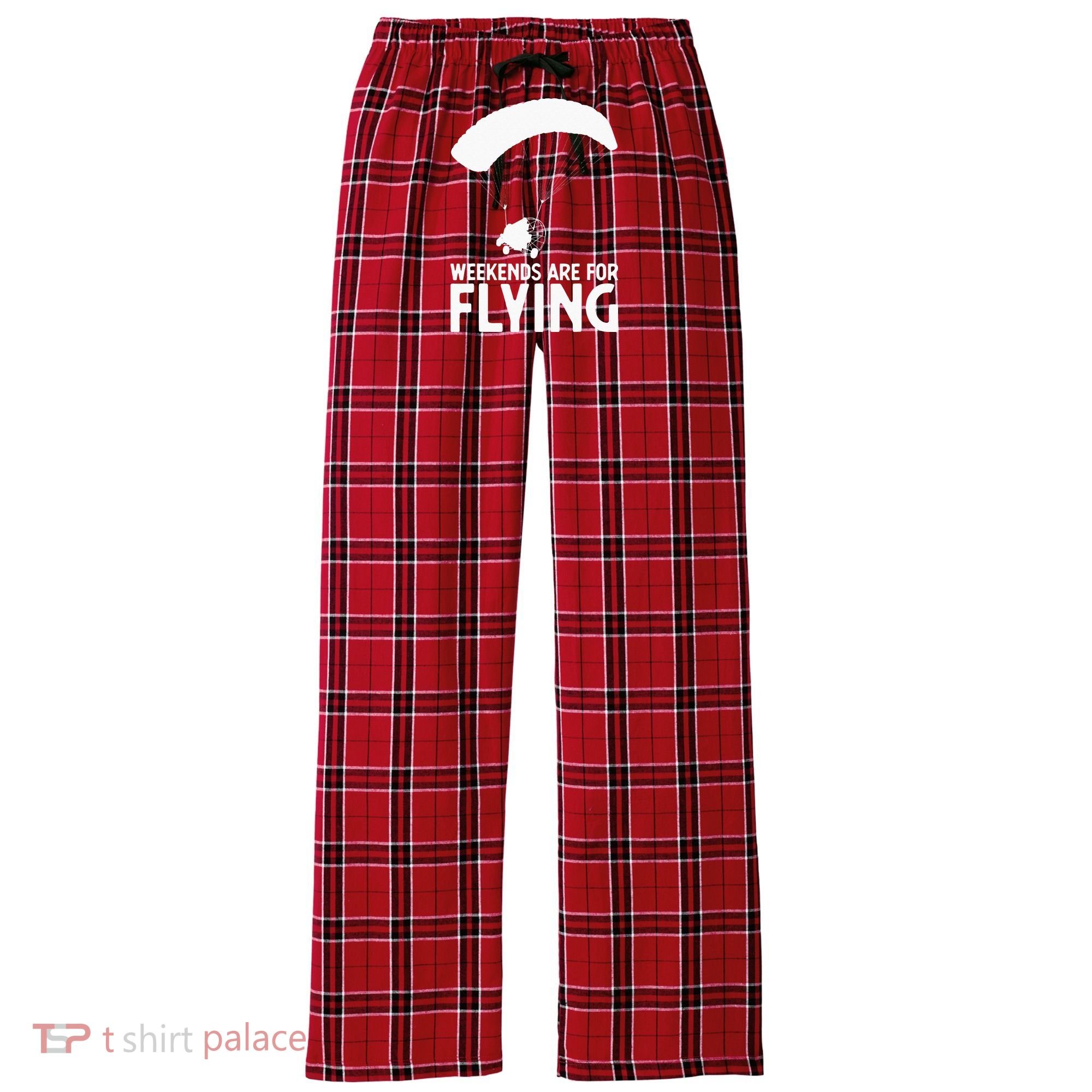 Weekends PPC Flying Powered Parachute Women's Flannel Plaid Pajama Pants