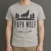 Wolf Pack Family - Dad Papa Wolf T-Shirt thumb 3