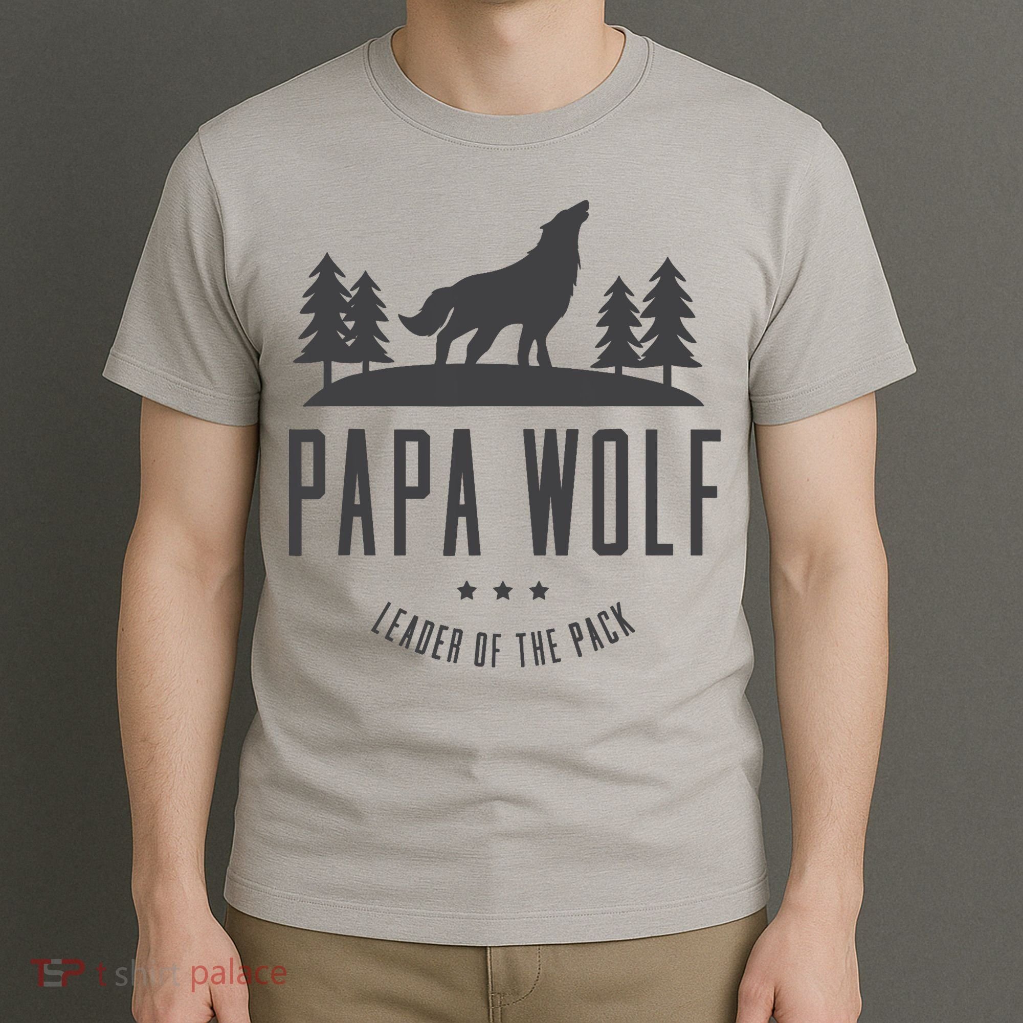 Wolf Pack Family - Dad Papa Wolf T-Shirt