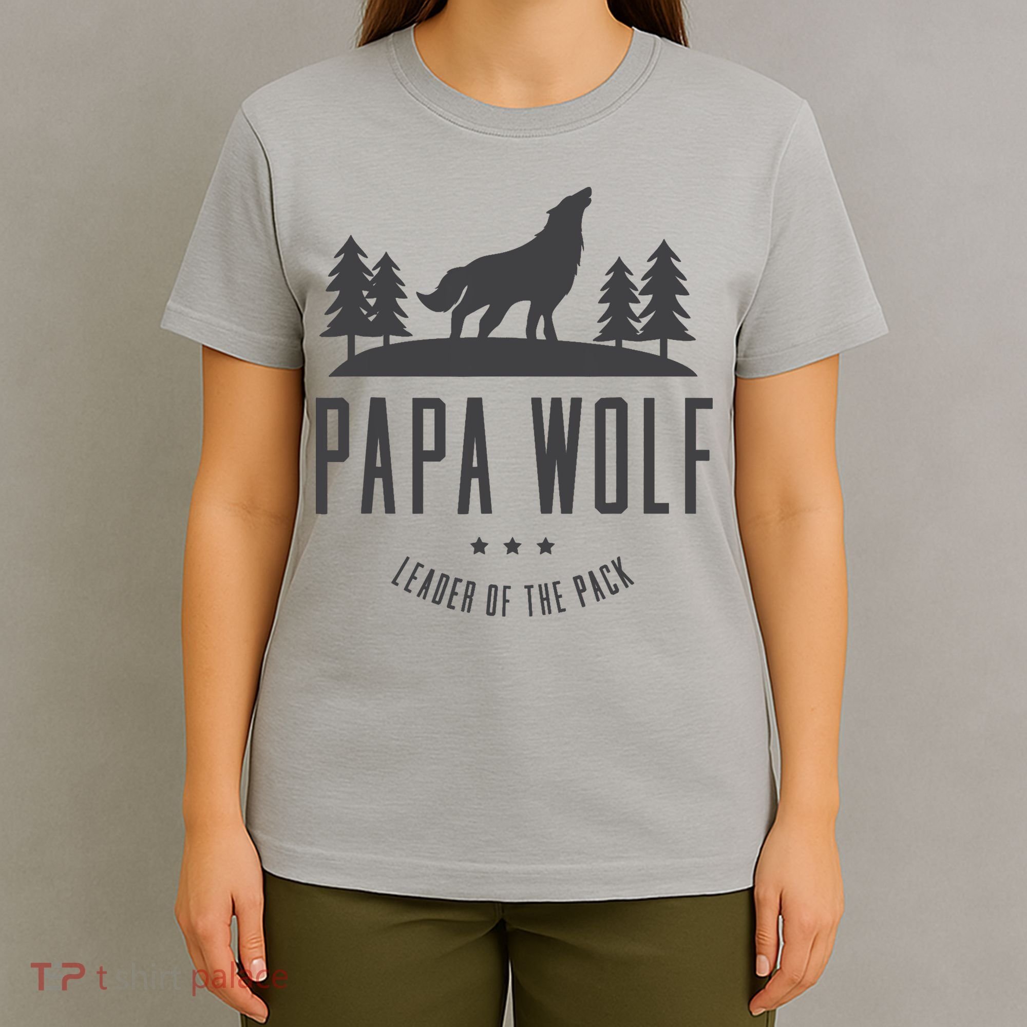 Wolf Pack Family - Dad Papa Wolf T-Shirt