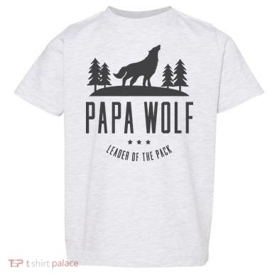 Wolf Pack Family - Dad Papa Wolf Toddler T-Shirt