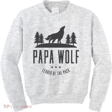 Wolf Pack Family - Dad Papa Wolf Kids Sweatshirt