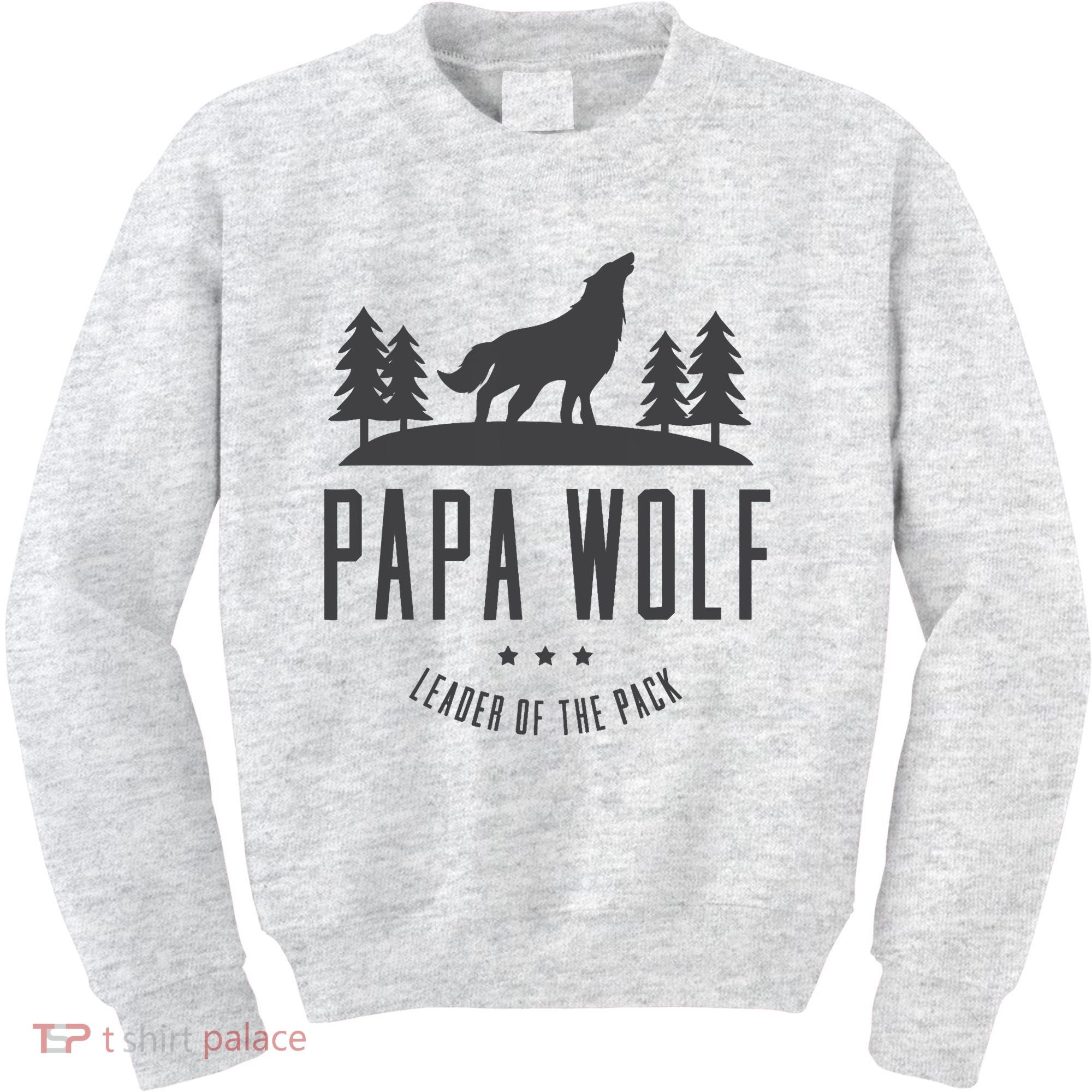 Wolf Pack Family - Dad Papa Wolf Kids Sweatshirt
