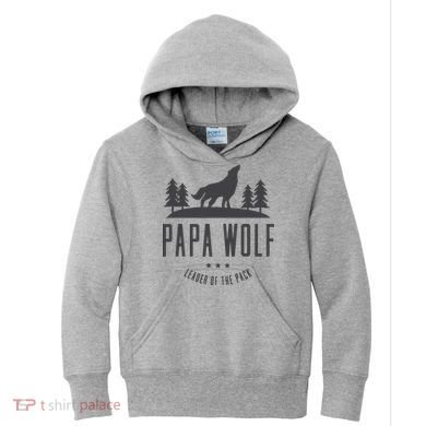 Wolf Pack Family - Dad Papa Wolf Kids Hoodie