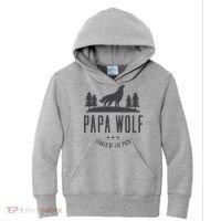 Wolf Pack Family - Dad Papa Wolf Kids Hoodie thumb 0