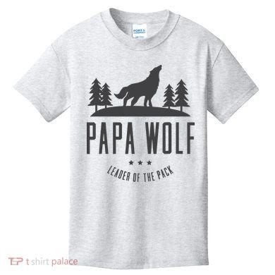 Wolf Pack Family - Dad Papa Wolf Kids T-Shirt