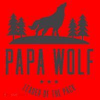 Wolf Pack Family - Dad Papa Wolf Santa Hat thumb 1