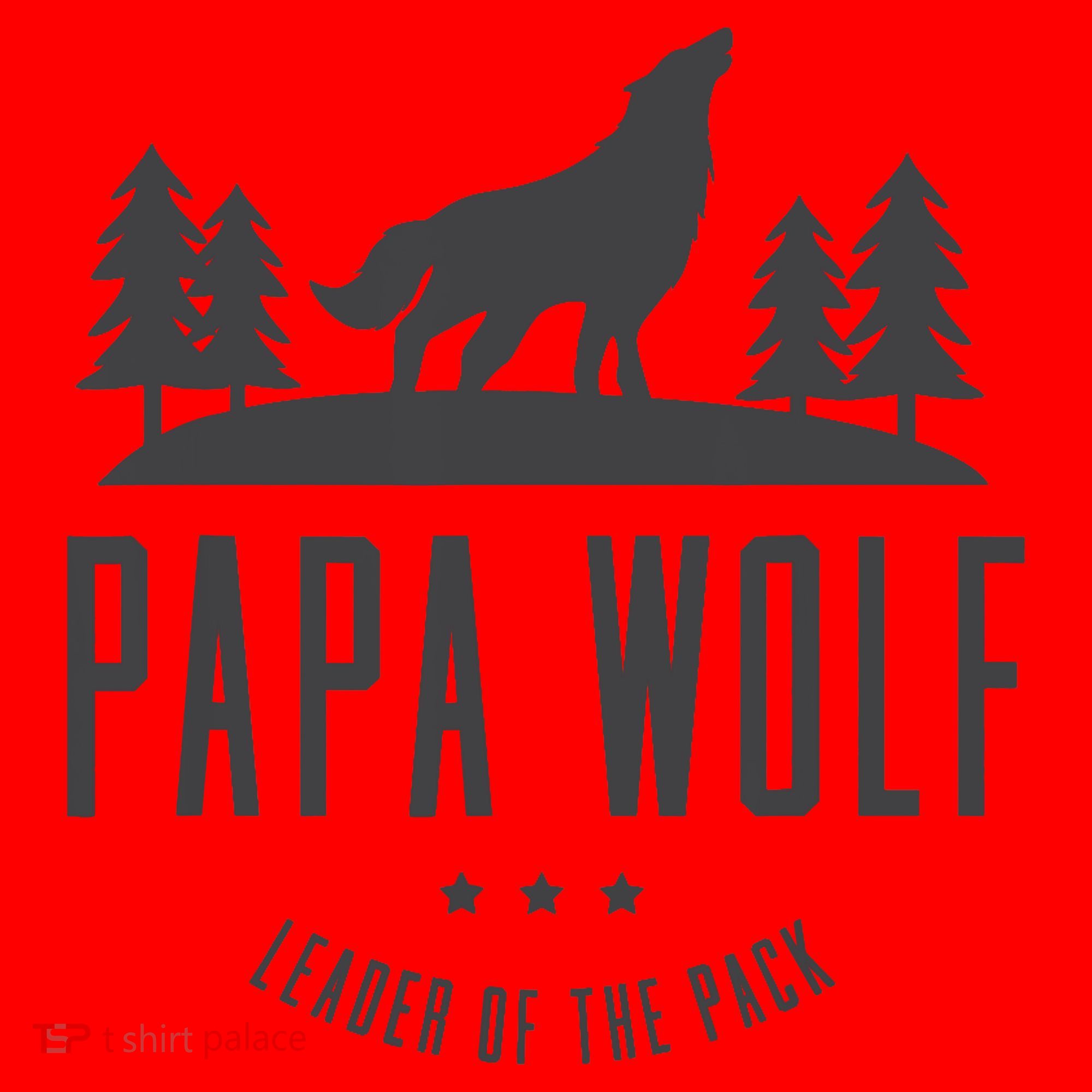 Wolf Pack Family - Dad Papa Wolf Santa Hat