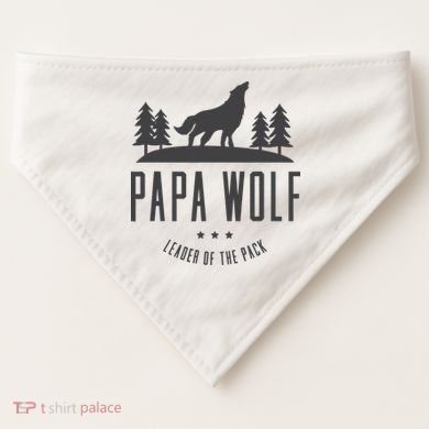 Wolf Pack Family - Dad Papa Wolf USA-Made Doggie Bandana