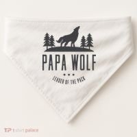 Wolf Pack Family - Dad Papa Wolf USA-Made Doggie Bandana thumb 0