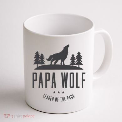 Wolf Pack Family - Dad Papa Wolf Coffee Mug back