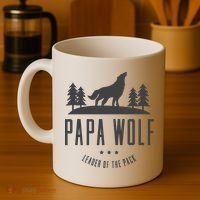 Wolf Pack Family - Dad Papa Wolf Coffee Mug thumb 4