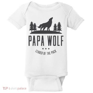 Wolf Pack Family - Dad Papa Wolf Baby Bodysuit