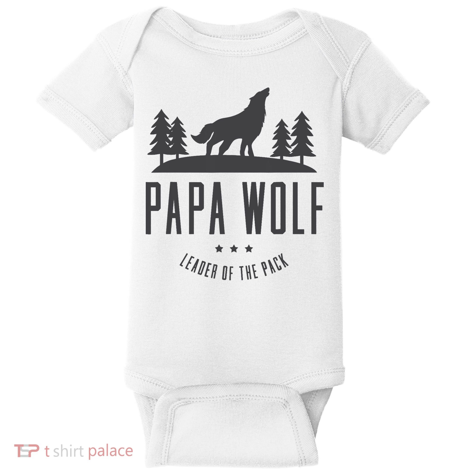 Wolf Pack Family - Dad Papa Wolf Baby Bodysuit